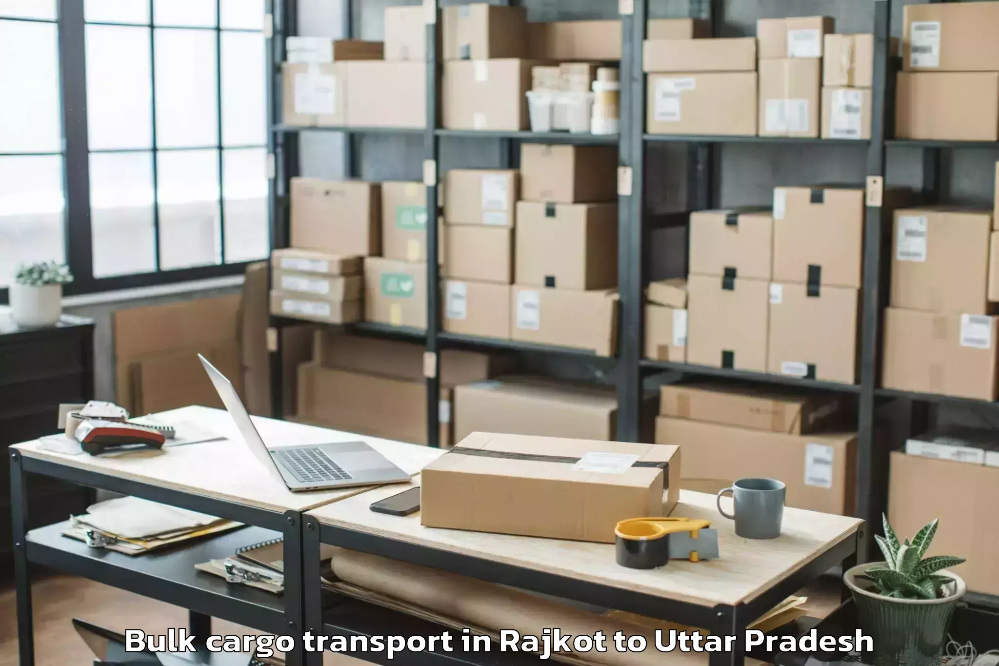 Hassle-Free Rajkot to Ghanghata Bulk Cargo Transport